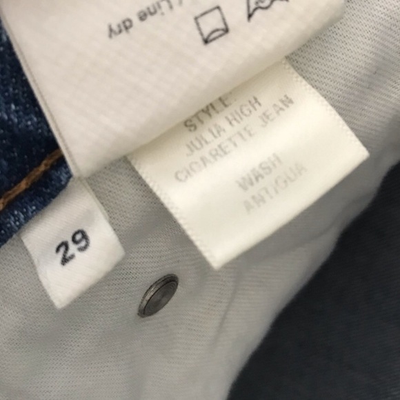 Reformation Julia Blue Crop High Rise Cigarette Jeans - Picture 8 of 10